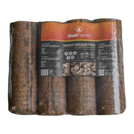 Brykiet okrągły z naturalnego drewna PEFC – połowa palety 456 kg (95 paczek × 4,8 kg) – zdjęcie