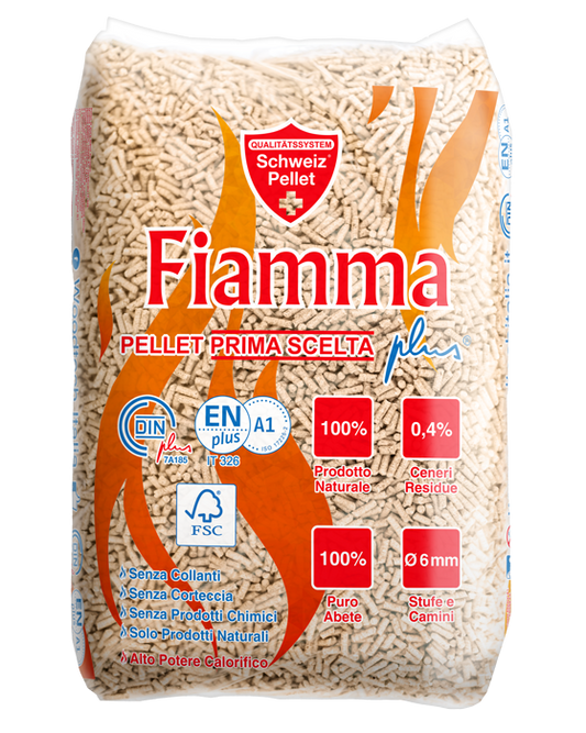 Fiamma Super Premium – pellet 6 mm, 72 worki × 15 kg (1080 kg)