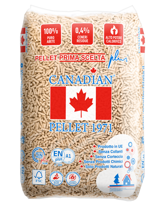 Canadian Pellet 1971 Premium – pellet 6 mm ze świerku i drewna iglastego, na palecie