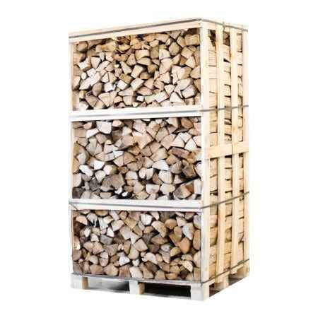 Drewno do kominka z grabu – suszone w komorze, polana 33 cm, pełna paleta (900 kg)
