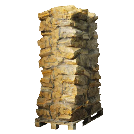 Drewno do kominka z brzozy – suszone w komorze, polana 25 cm, 88 worków z siatki × 22 l