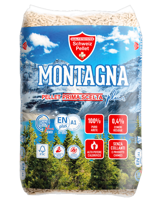 Montagna Super Premium – pellet 6 mm, 72 worki × 15 kg (1080 kg)
