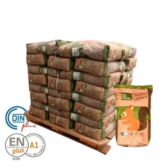 Mała paleta pelletu ENplus A1 / PEFC – 35 worków × 15 kg (525 kg)